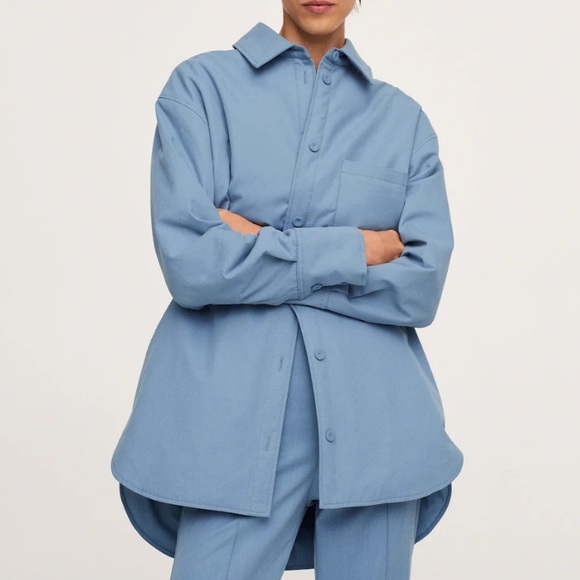 Mango Oversized Overshirt with Pockets Jacket- New with Tags - Picture 11 of 15